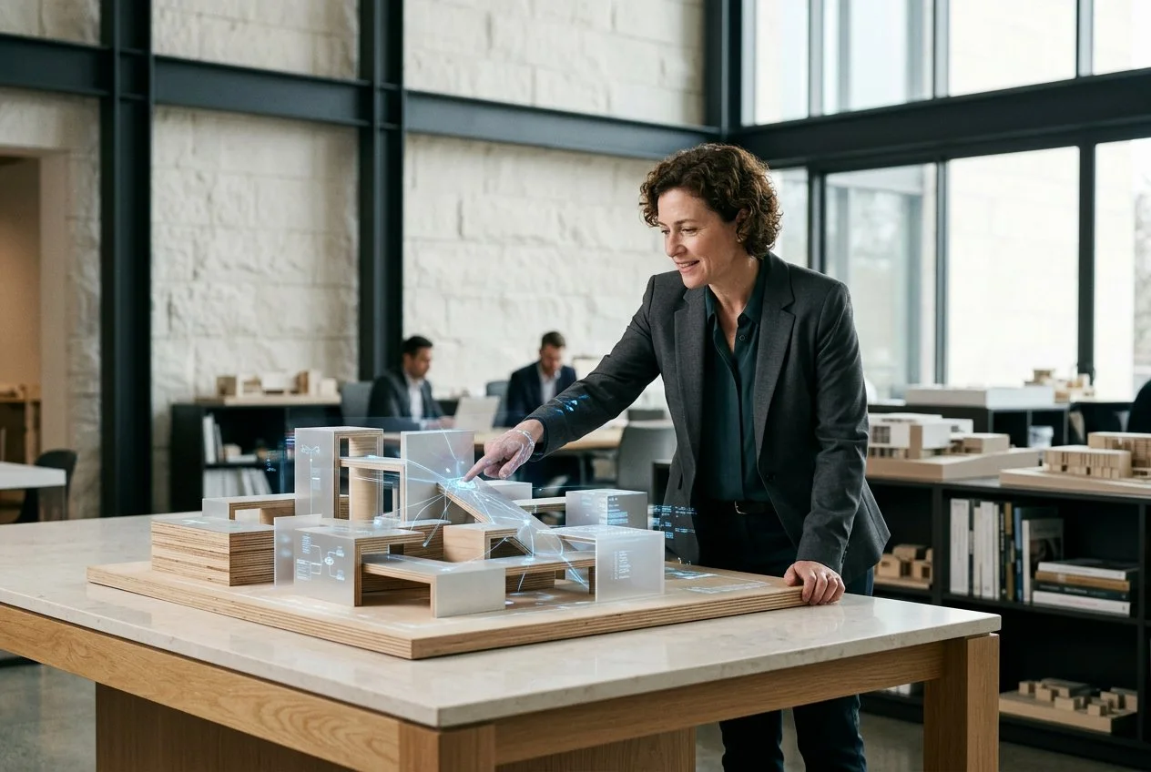 Person using emerging technology to accomplish a meaningful task within a human-centred experience.